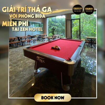 giải trí thả ga với phòng bida miễn phí tại Zen Hotel