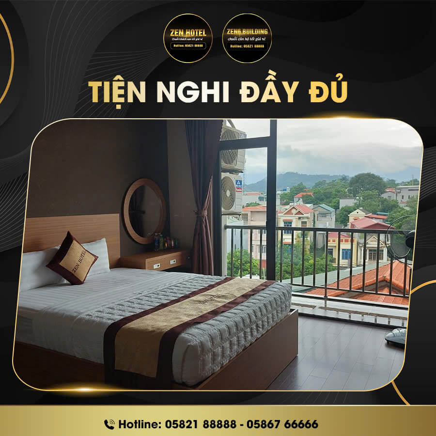 Đầy đủ tiện nghi khi ở Zen Hotel