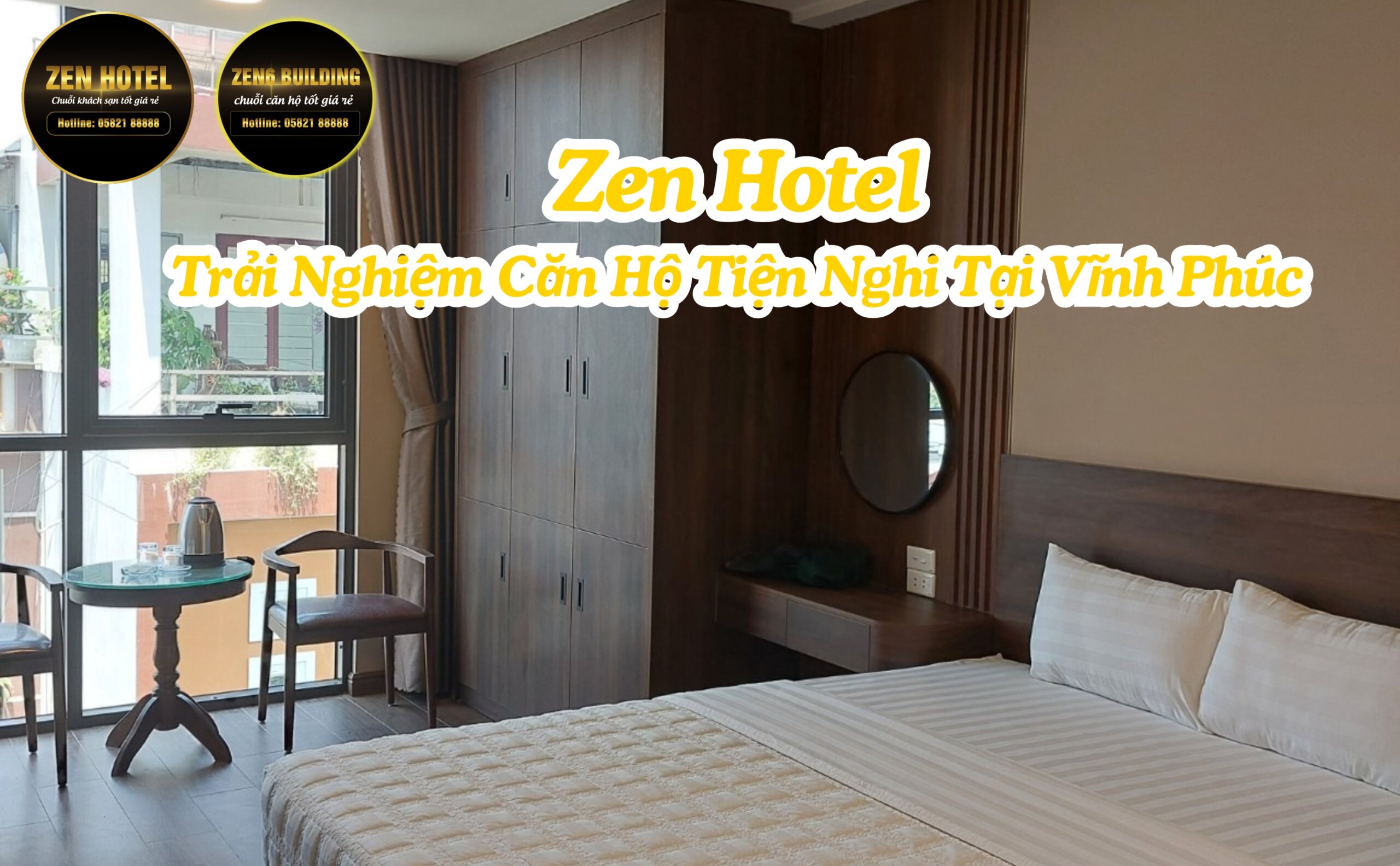 Zen Hotel - Trải Nghiệm Căn Hộ Tiện Nghi Tại Vĩnh Phúc